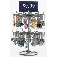 Nützliche Counter Top Key Ring Retail Geburtstagsgeschenke Hanging 24 Haken Edelstahl Display Rack